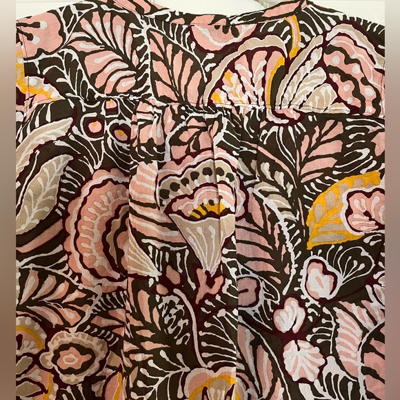 Loft/women’s LS blouse, size S, olive green, maroon, yellow, pink, cream - Picture 5 of 6